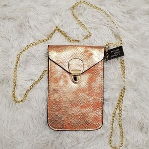 Vegan Snakeskin Leather Crossbody Purse
